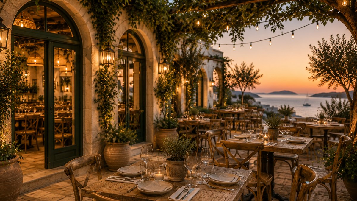 Mediterranean homepage, menu, and cart preview